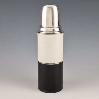 HERMES Paris - THERMOS in silver-plated metal,...