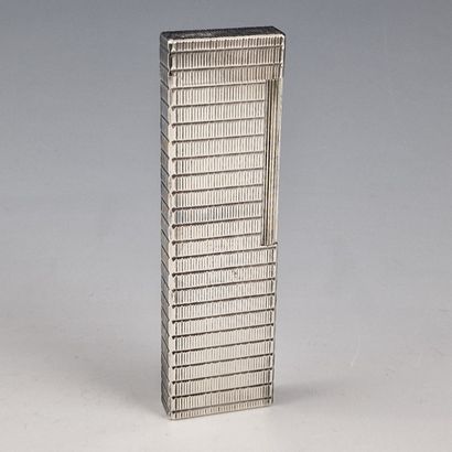 S.T DUPONT PARIS - GAS TABLE BRIQUET in silver-plated...
