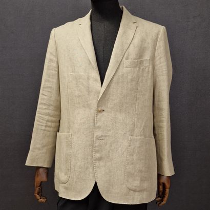 FACONNABLE - Beige linen jacket. Italian...