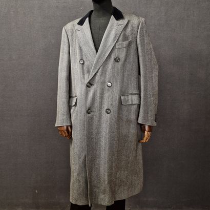 WEAL & PALMER - MEN'S COAT in black wool,...