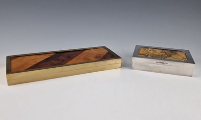 TWO COFFRETS Circa 1970 
- One in silver-plated...