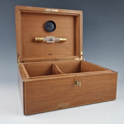 CHRISTOFLE - CIGAR CELLAR in mahogany veneer...