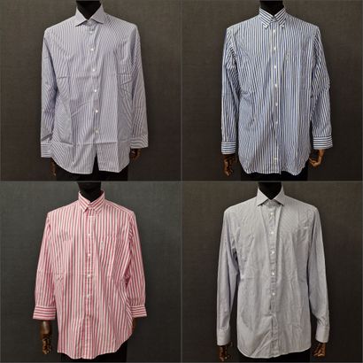 FACONNABLE - SET OF FOUR VARIOUS MEN'S SHIRTS....