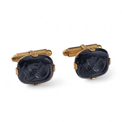 DIAL - PAIRE DE BOUTONS DE MANCHETTES de...