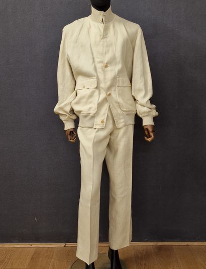 LANVIN - MEN'S SET in sand linen, consisting...