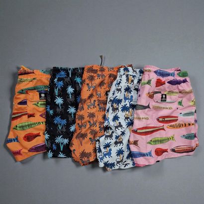 ORTIGIA - SET OF FIVE DIFFERENT MEN'S SWIM...
