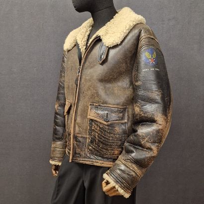 AVIREX -BOMBARDIER HOMME zipped jacket in...