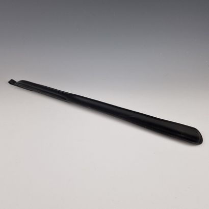 J.M.WESTON - PEDESTAL CHAIR in black sheathed...