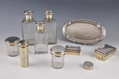 11 PIECES TOILET SET from the Late 19th Century...