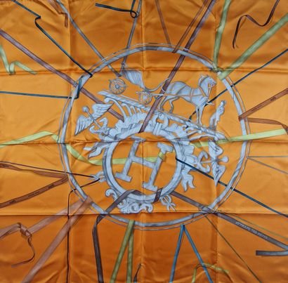 HERMES Paris made in France - CARRE en twill...