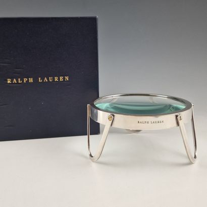 RALPH LAUREN - Modern silver-plated desk...
