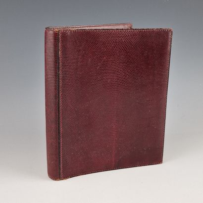 HERMES Paris made in France - Burgundy lizard...