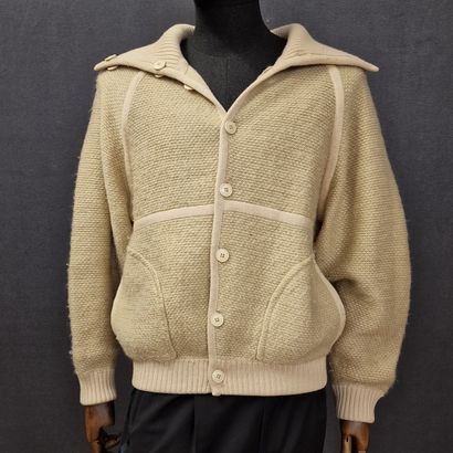 SAINT LAURENT rive gauche - MEN's beige knit...