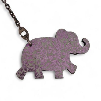 HERMES Paris - KEY HOLDER in gray leather...