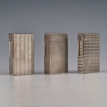 S.T DUPONT PARIS - THREE silver-plated gas...