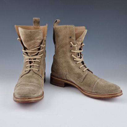 Christian LOUBOUTIN - PAIR OF laced BOOTS...