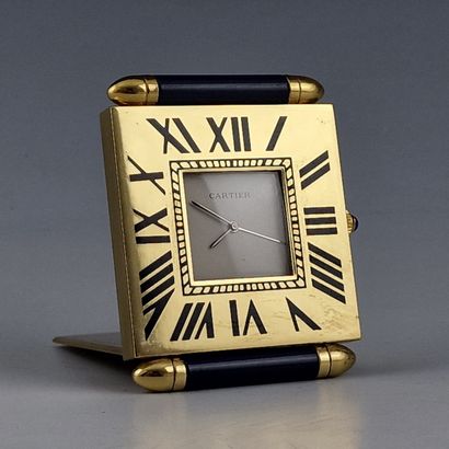 CARTIER - Gilt brass and blue composition...