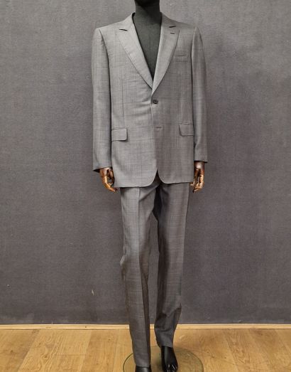 SMALTO - MEN'S COSTUME in anthracite plaid...