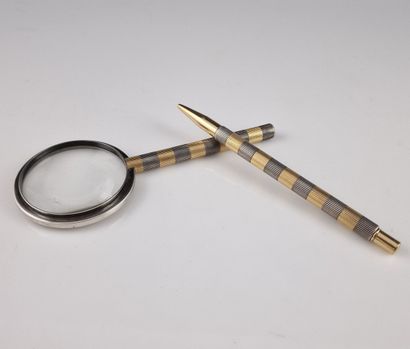 A MID-XXth CENTURY silver-plated and gilt...