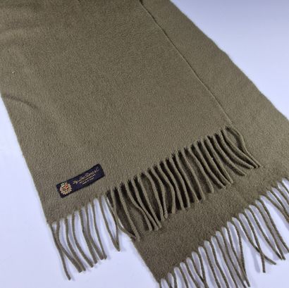 LORO PIANA - ECHARPE en cachemire olive,...