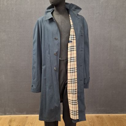 BURBERRY - IMPERMEABLE en gabardine suédé...