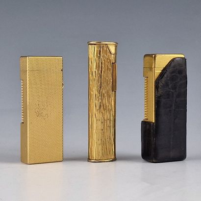 DUNHILL - TROIS BRIQUETS DE POCHE à gaz en...