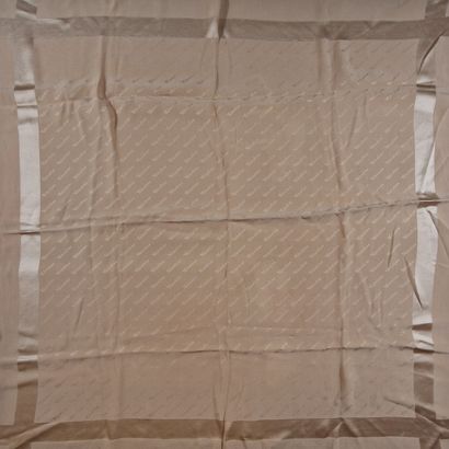 VALENTINO - CARRE in nude silk crepe embossed...