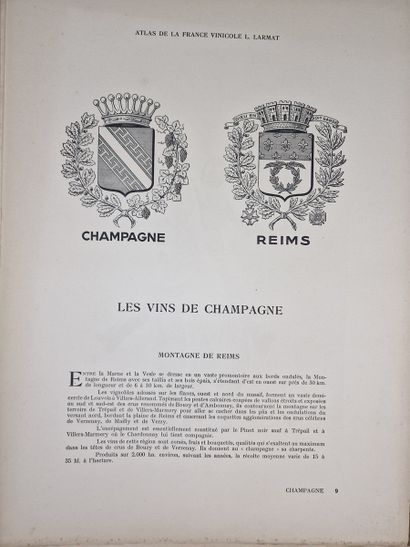 Louis LARMAT - ATLAS DE LA FRANCE VINICOLE...