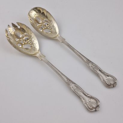 FRUIT SERVICE COUVER in silver-plated and...