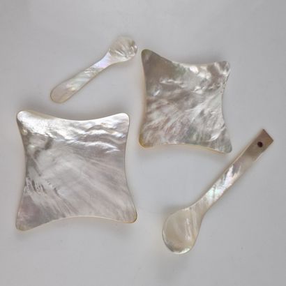 15 PIECES CAVIAR SERVICE in mother-of-pearl...