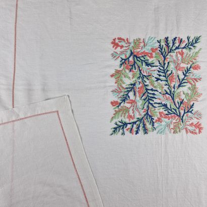Yves DELORME - RECTANGULAR NAPPE in white...
