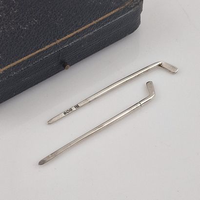 SET OF 5 GOLF CLUB OLIVE PICKS in 925 Sterling...