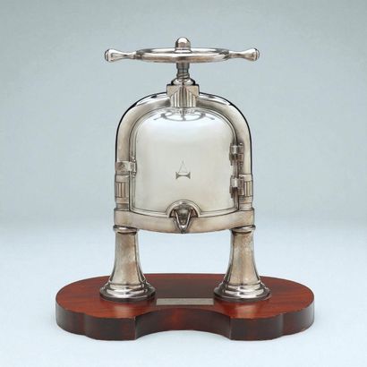 CHRISTOFLE - DUCK PRESS in bronze, silver-plated...