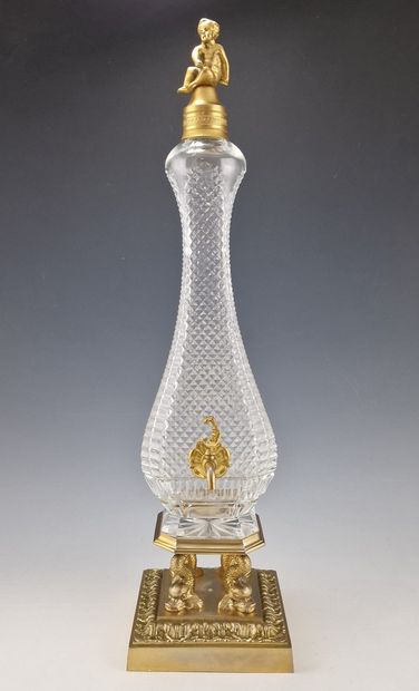 LARGE baluster ALCOHOL FOUNTAIN on a square...