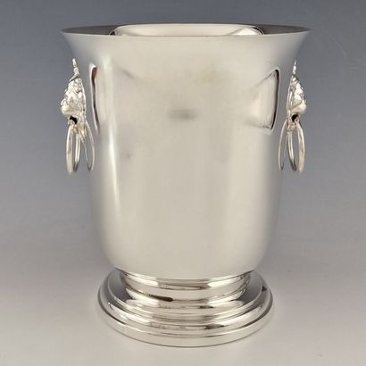 Neoclassical-Modern silver-plated TULIP-SHAPED...