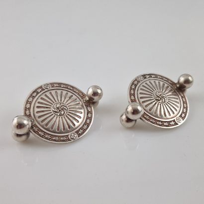 SUITE OF 6 Neo-Classical silver-plated HOLDERS...