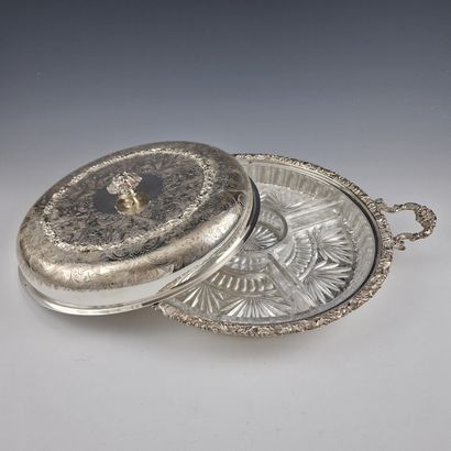 LARGE, ROUND, COVERED, HORS D'OEUVRES TRANSFORMABLE...