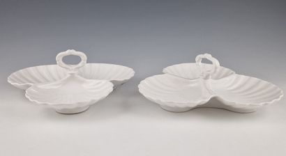 REVOL - PAIR OF TRIPLE COQUILLE PRESENTOIRS...
