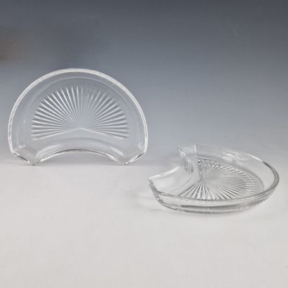 VAL SAINT LAMBERT - SET OF 6 WHITE CUT CRYSTAL...