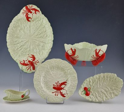 CARLTON WARE - AMUSANT 18 PIECES ECREVISSES...