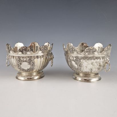 PAIR OF SMALL ROUND TABLE CANDLES IN THE...