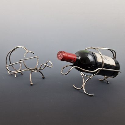 5 WIRED SILVER BALL H. 15 cm - L. 28 cm Circa...