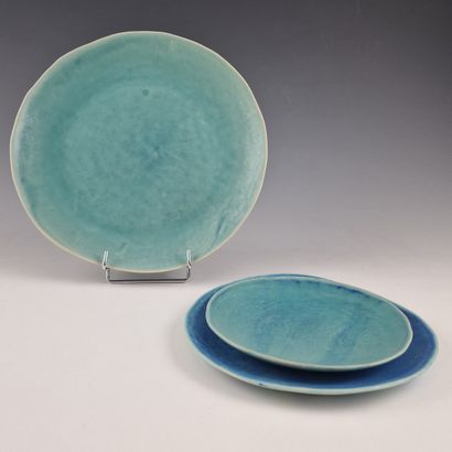 SET OF 16 FLAT DISHES D. 28 cm, 16 DESSERT...