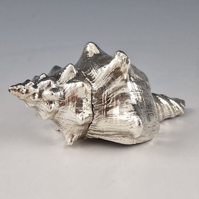 DOUBLE SILVER COQUILLAGE FOR TABLE DECORATION-...