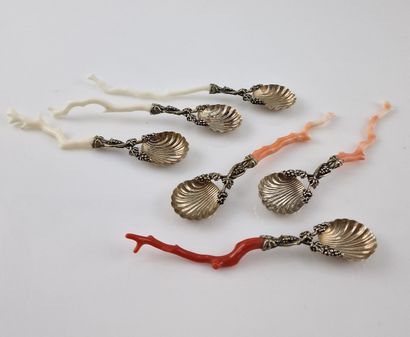 SET OF 6 VERY ELEGANT LITTLE SPOONS in 925...