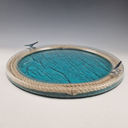 CHRISTIAN DIOR - ROUND SERVICE TRAY in white...