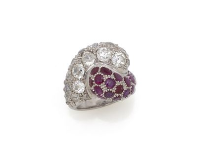BAGUE TOI ET MOI en or gris 750 millièmes...