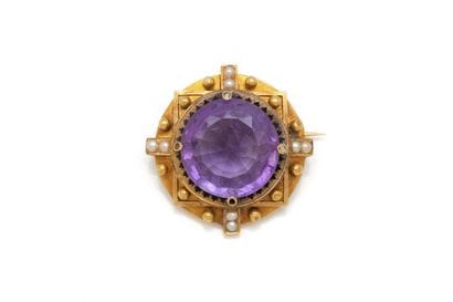 750 thousandth satin-finish gold half-pearl...