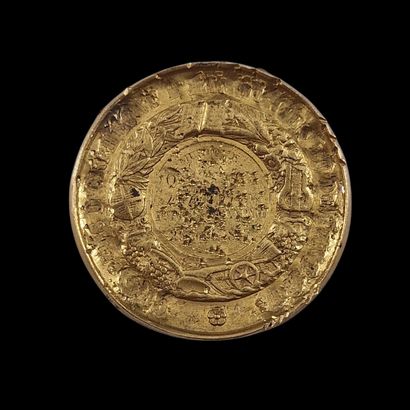 MEDAILLE d'Epoque XIXème Siècle en or 
Partiellement...