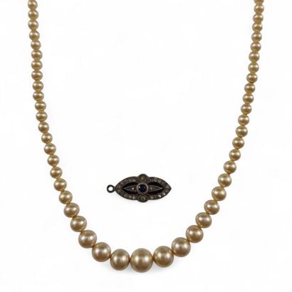 COLLIER DE PERLES supposées fines en chute...